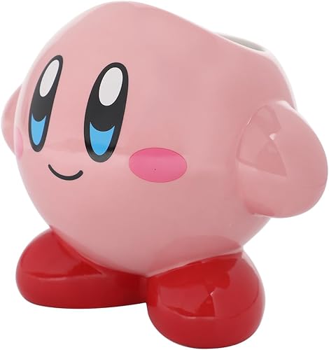 Miniatura 2 de Bioworld Kirby - Taza de cerámica esculpida, color rosa, de 18 onzas