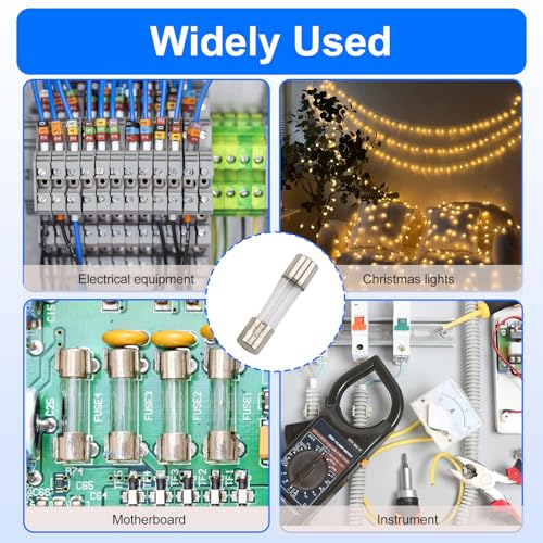 150 Stück Feinsicherungen Sortiment 15 Werte Flink 5x20mm 250V Glasrohrsicherung Schnellschlag Glas Sicherung Set im Kunststoffkoffer Auto Haushalt Elektronik Ersatzteile Kit
