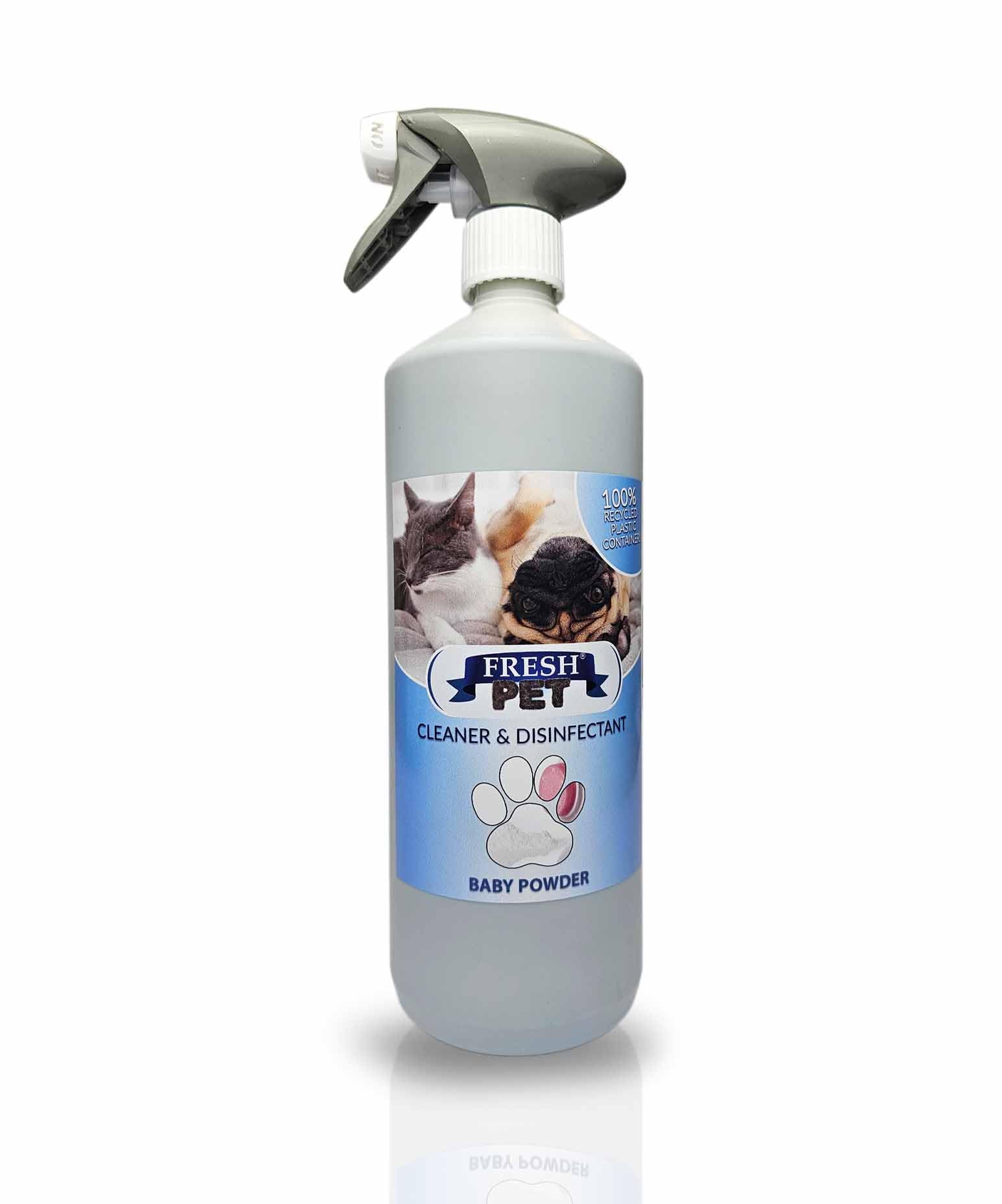 Trade Chemicals Pet Disinfectant 1L Spray 100% Recycled Bottle, Deodoriser, Cleaner, Kennels, Artificial Grass, Fresh Pet (Baby Powder) โ image 1