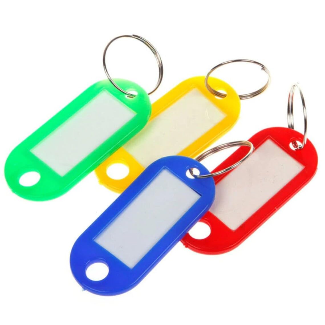 Plastic Key Tags Keyring ID Label FOB Mixed Colours (500)