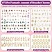 Modacraft 3 Types 172 Pcs Charms for Jewelry Making with Jump Rings, Bulk Enamel KC Letter Charm for DIY Necklace Bracelet Earring Craft Supplies