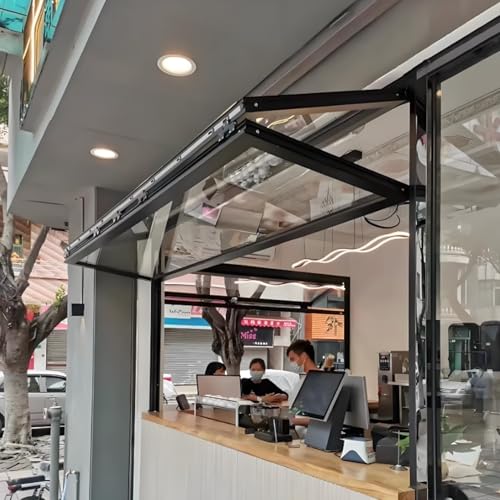 Ventana de servicio plegable de aluminio...