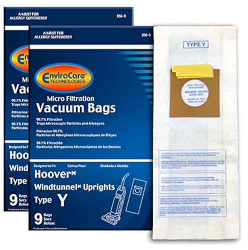 EnviroCare Replacement Micro Filtration Vacuum Cleaner Dust Bags for Hoover Windtunnel Upright Type Y 18 pack