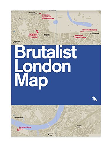 Brutalist London Map (Blue Crow Media Architecture Maps)