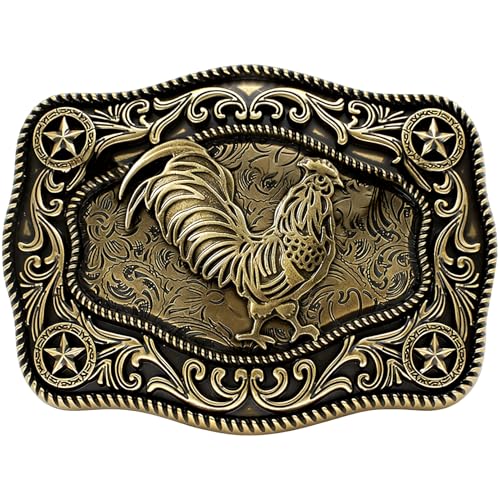 Image of Cowboy Belt Buckle for Men Western Cowgirl Rodeo Longhorn Bull Belt Buckles