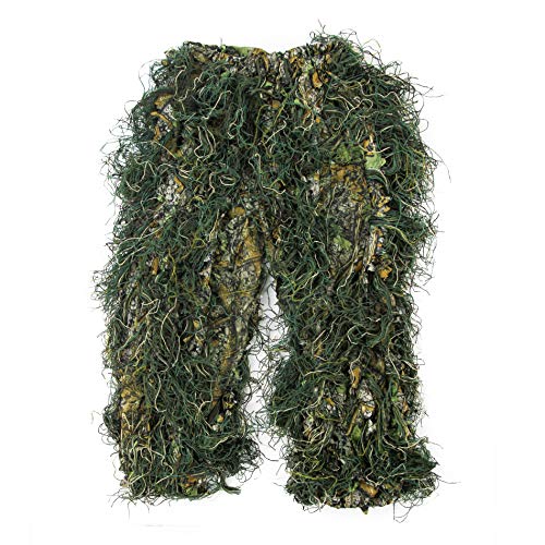 GUGULUZA Ghillie Suit for Men 3D Leaf Camouflage Hunting Clothes for Men with Jacket, Pants, Rifle Wrap Cover -Camo Hunting Clothing