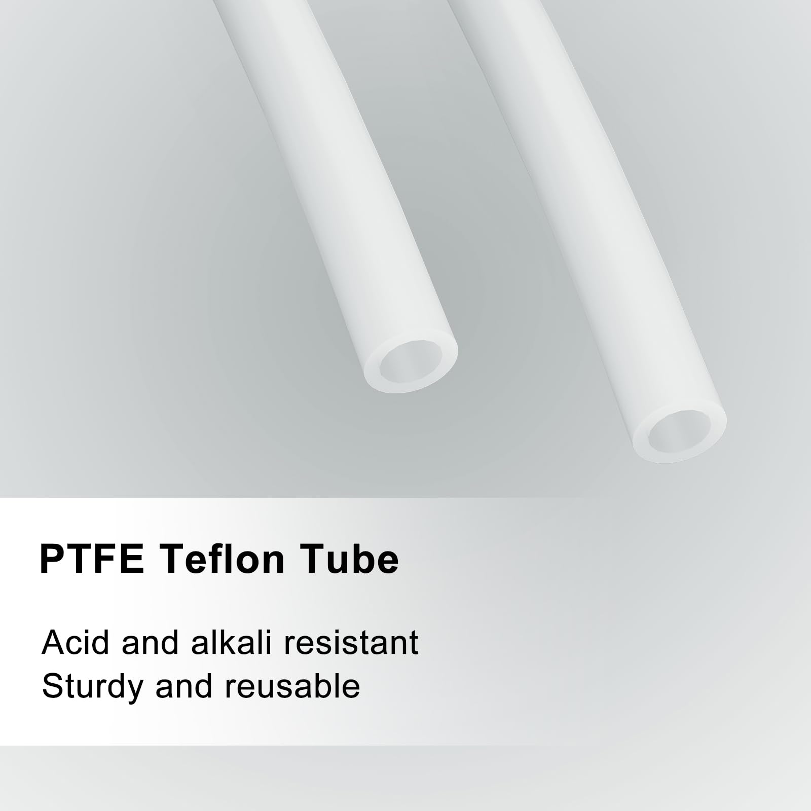 stonylab PTFE Tubo, Tubo in Teflon PTFE Riutilizzabile da 3 mm OD e 2 mm ID Accessorio per Elettrochimica, 1 m