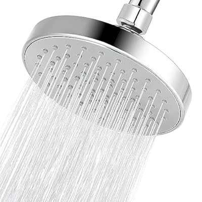 High Pressure Shower Head - 4.7“ Powerful Bathroom Pressure Boosting Rain Showerhead - Perfect Universal Replacement for Rainfall Shower Heads (Chrome)