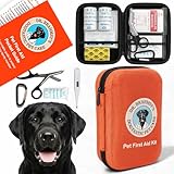 Dr Brahmsy’s Pet First Aid Kit for Dogs and Cats - Vet-Approved Essential Survival and Emergency Supplies for Home, Travel, Camping, Hiking - Packed in a Portable Waterproof Pouch - 45-Piece Set