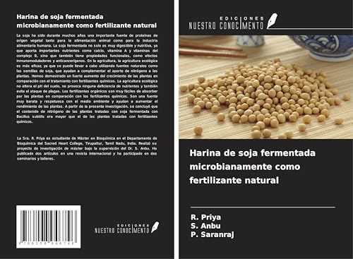 Harina de soja fermentada microbianamente como fertilizante natural