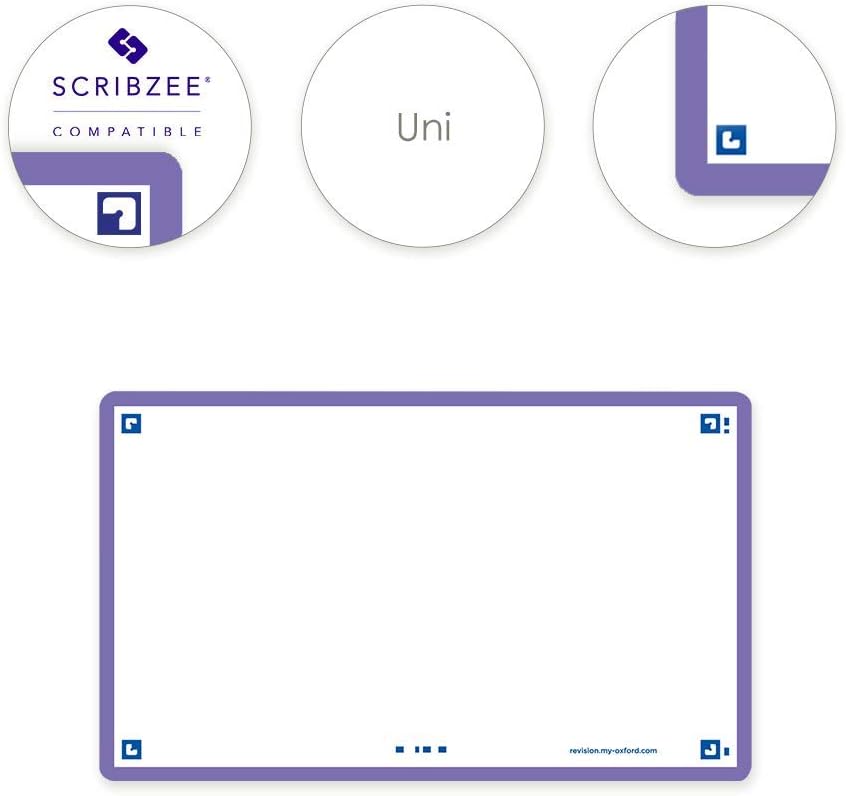 Oxford Flash 2.0-80 Sheets of Bristol Flash Cards 7.5 x 12.5 cm Plain White Background Purple Frame, violet - Image 5