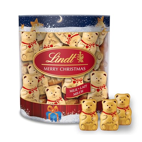 Lindt - Boîte de Mini-Moulages TEDDY - Chocolat au Lait - Idéal pour Noël, 700g