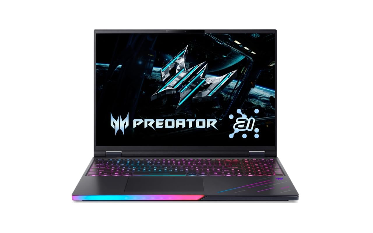 acer Predator Helios 16 AI, Intel Core Ultra 9 Processor,RTX 5090-24 GB GDDR7,32 GB/1 TB, WQXGA OLED, 16.0"/40.64 cm, 240Hz, Win 11 Home, Abyssal Black, 2.65 kg, PH16-73, RGB KB, Gaming Laptop-image-40