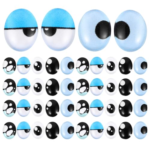 VILLCASE 100pcs Wiggle Eyes Self Adhesive Mixed Colo Craft Sticker Wiggle Eyes Googly Eyes for DIY Doll Crafts Decoration