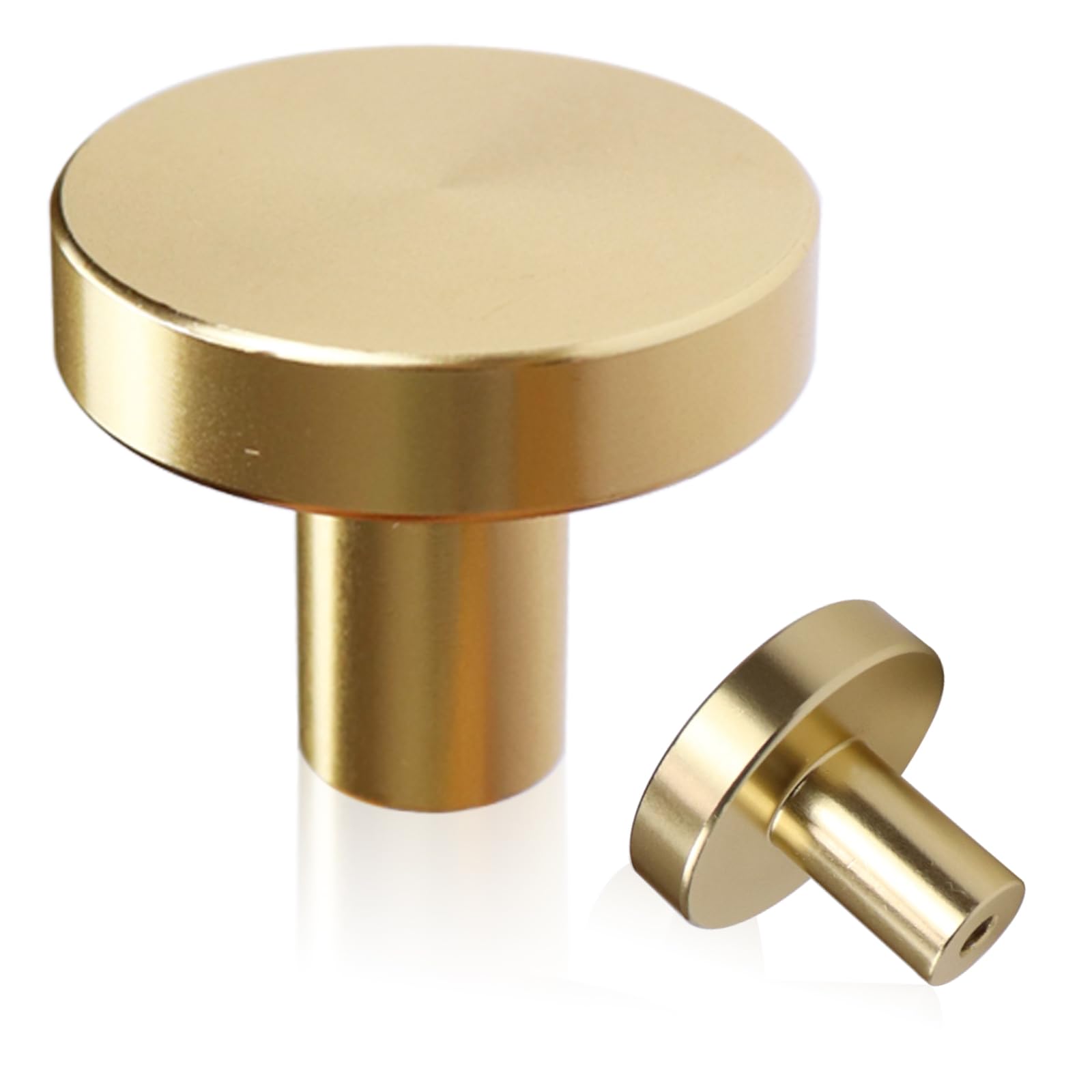 Cangder 15 Pack Kitchen Cabinet Knobs Round Knobs Dresser Drawer Knob Solid Cabinets Hardware Round Cabinets Door Knob Gold Drawer Pulls Handle