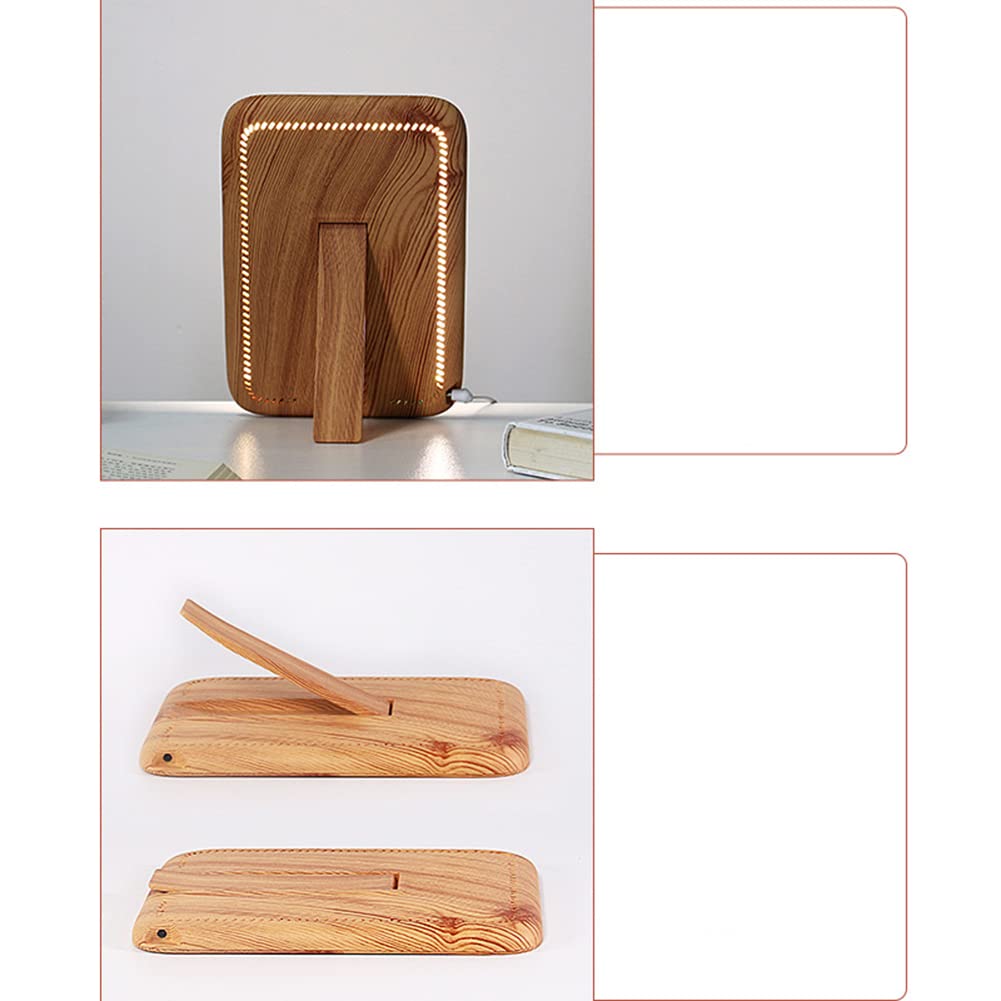 Lampe De Luminothérapie Grain De Bois, 45000Lux Boîte À Lumière LED, Avec 3 Modes De Couleur, 6 Niveaux De Luminosité & Gradation En Continu, Coucher Du Soleil Fonction De Réglage
