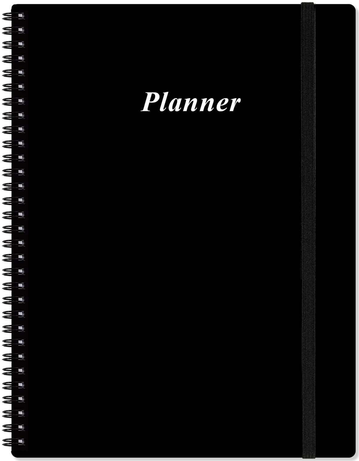 Undated Planner Pro - 8.5" x 11" Weekly & Monthly Planner to Achieve Goals & Increase Productivity, 12 Months Undated Agenda Daily Planner, Start Anytime, Black