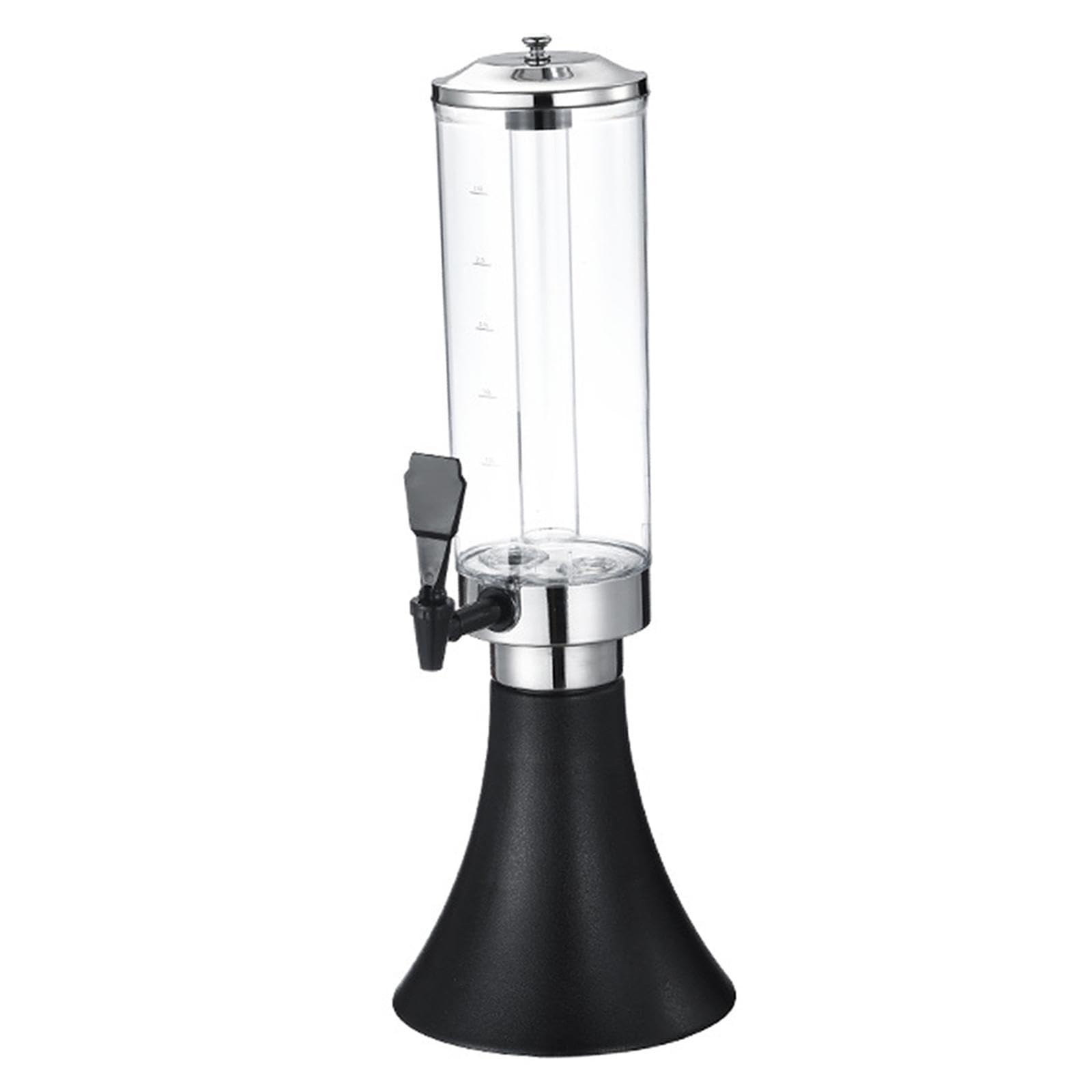 3L Beer Dispenser with Tap | Party Beverage Tower for Home Bar Kitchen Game Day | Drink Dispenser for Beer Juice Liquor (Silver)-image-8