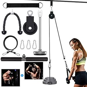 UR-Fitness-LAT-and-Lift-Pulley-System-with-2-HandlesMuscle-Strength-Training-Machine-for-Triceps-Pull-Down-Biceps-Curl-Back-Forearm-Shoulder-Multi-Purpose-Exercise-Equipment-for-Home-Workouts U/R Fitness LAT and Lift Pulley System with 2 Handles,Muscle Strength Training Machine for Triceps Pull Down, Biceps Curl, Back, Forearm, Shoulder-Multi Purpose Exercise Equipment for Home Workouts