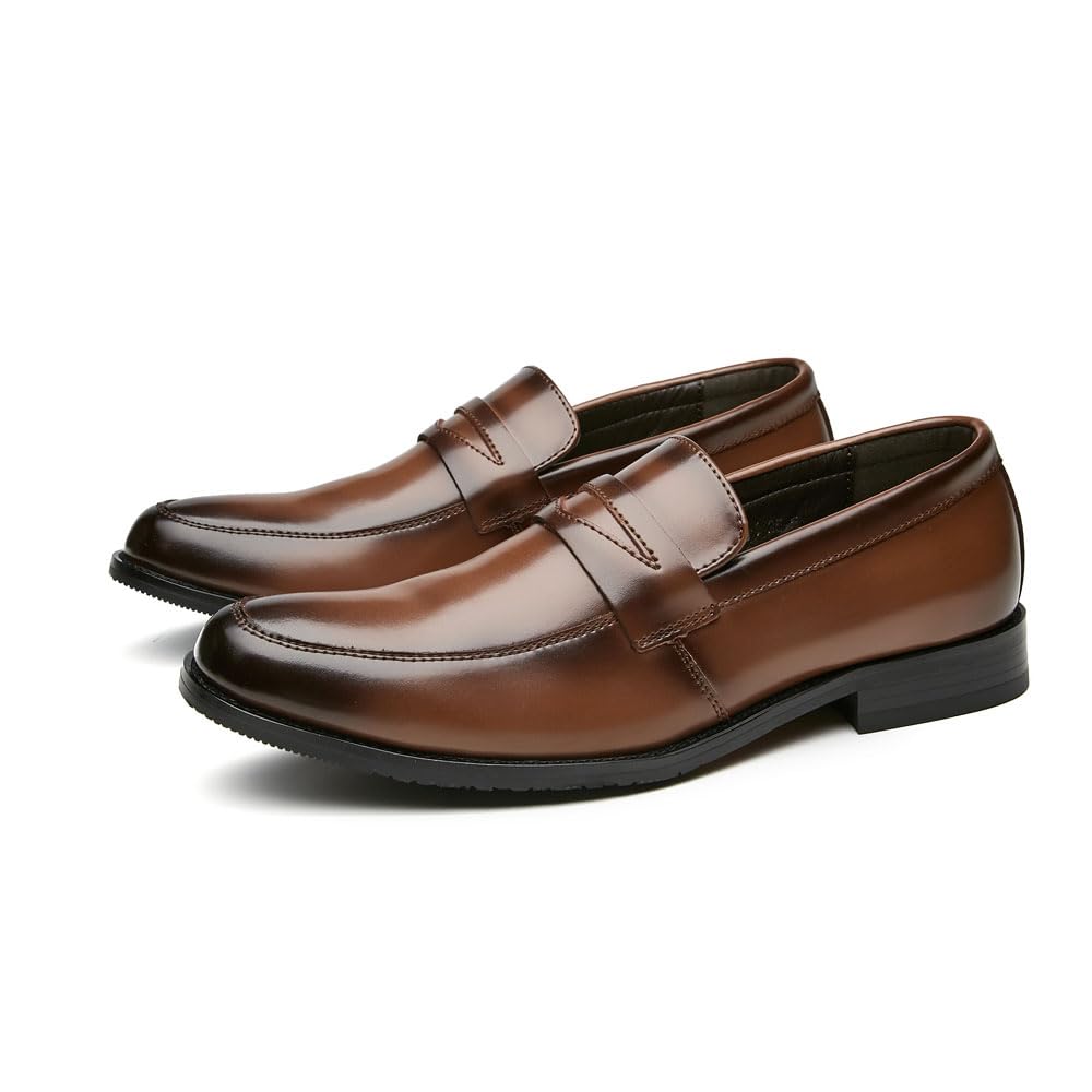 Mocasines de piel auténtica para hombre, zapatos de vestir casuales de negocios, zapatos de conducción para hombre
