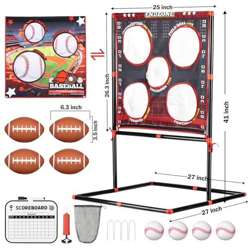 Football Toss Game for Kids Ages 3-8 - Outdoor Toy for Backyard, Beach & Camping for Toddlers & Family Party Fun2
