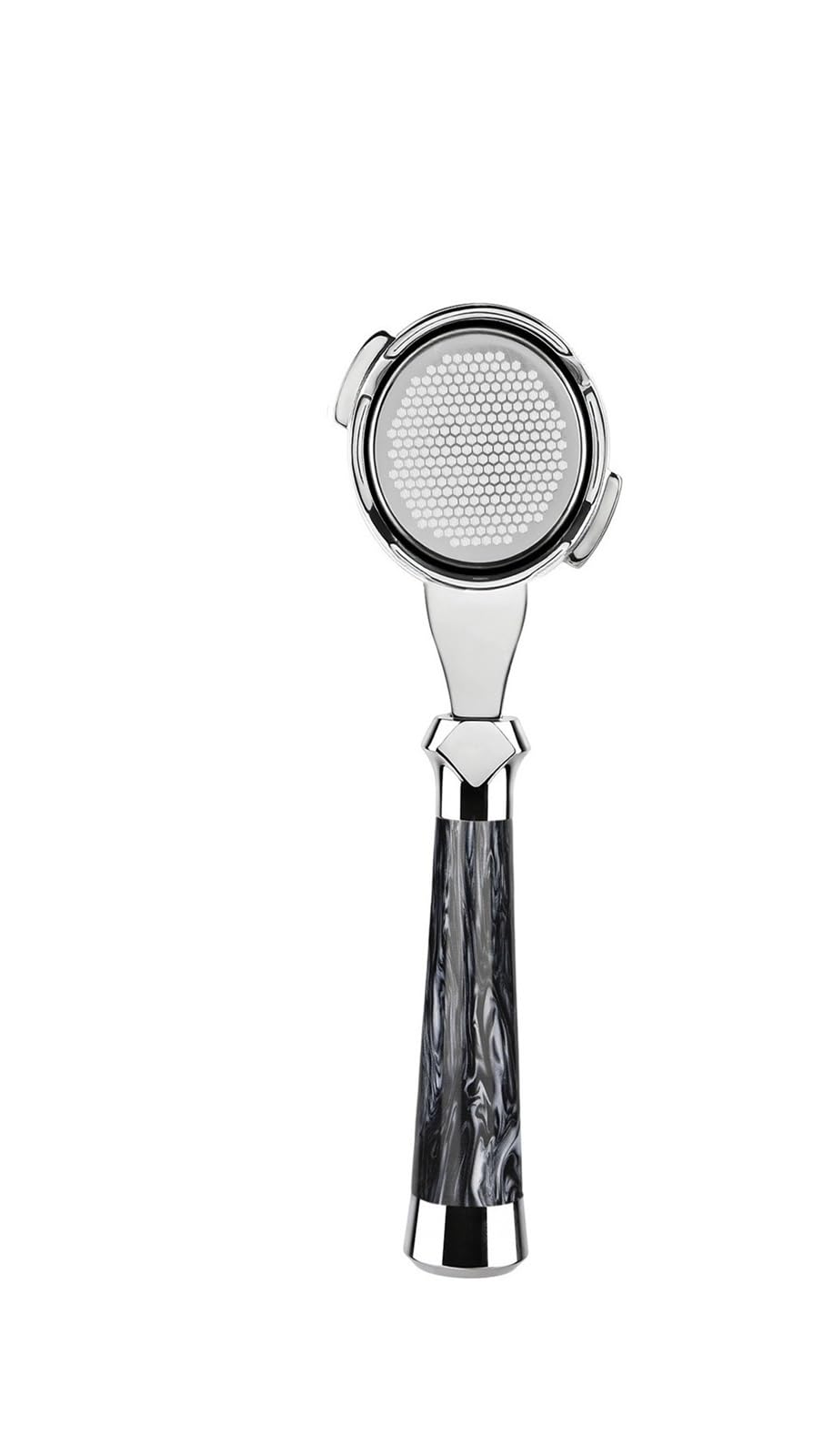 Compatible Con MUVNA Nuova, 58mm, 2 Orejas, Espresso, Portafiltro Desnudo Sin Fondo, Mango De Repuesto For Cafetera(Nuova-58-Black-2ear)