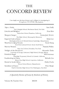 Paperback The Concord Review: V26, No. 1, Fall Book
