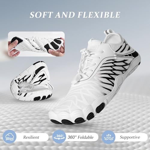 Image of Barefoot Shoes for Women & Men, Grounded Walking Hiking Barefoot Shoes, Wide Toe Box Non-Slip Water Athletic Footwear, Comfortable Vitality Barefoot Footwear, Trail Running Sneakers Unisex