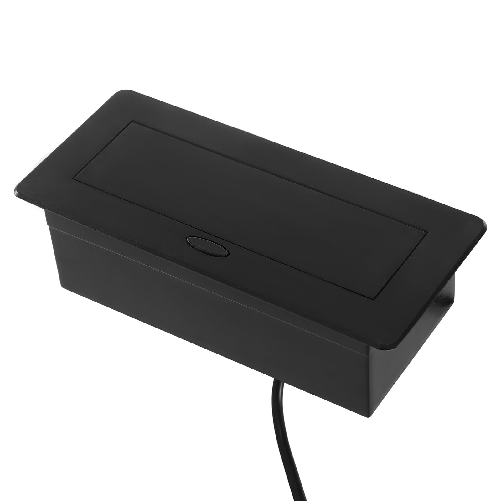 Pop-up Steckdosenleiste mit Netzkabel – EU Norm, USB + Type-C Ports, Schwarz, Kompakt stabil, Überlastungsschutz, Powerstrip für Home Office & Reise, sicherer Energielieferant