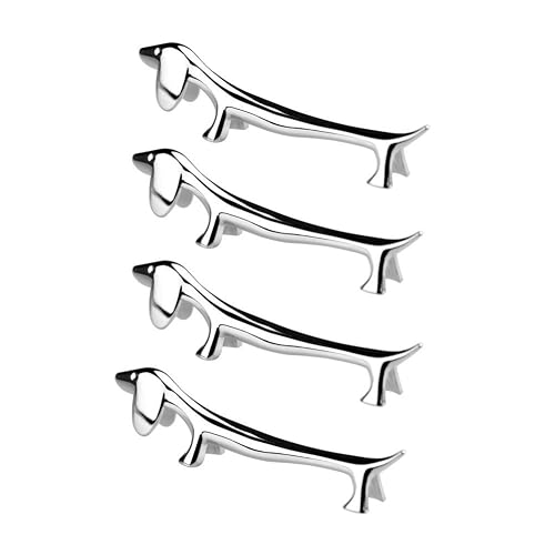 Rddconkit 4 Pieces Zinc Alloy Chopsticks Holder Rest Pillow Dachshund