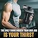 HIGH SIERRA - [BPA FREE] 64 OZ Insulated Water Jug, [Silicone Spout – NO MORE TEETH BUMPS] Built-in Fence Anchor, Keeps Iced Water Cold for Hours, EXTRA LARGE Sports Bottle, Black