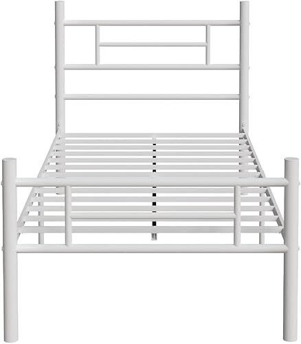 Miniatura 60 de Novilla - Base de cama con cabecera y estribo, plataforma de metal de 14 pulgadas con almacenamiento debajo de la cama, no necesita somier, soporte