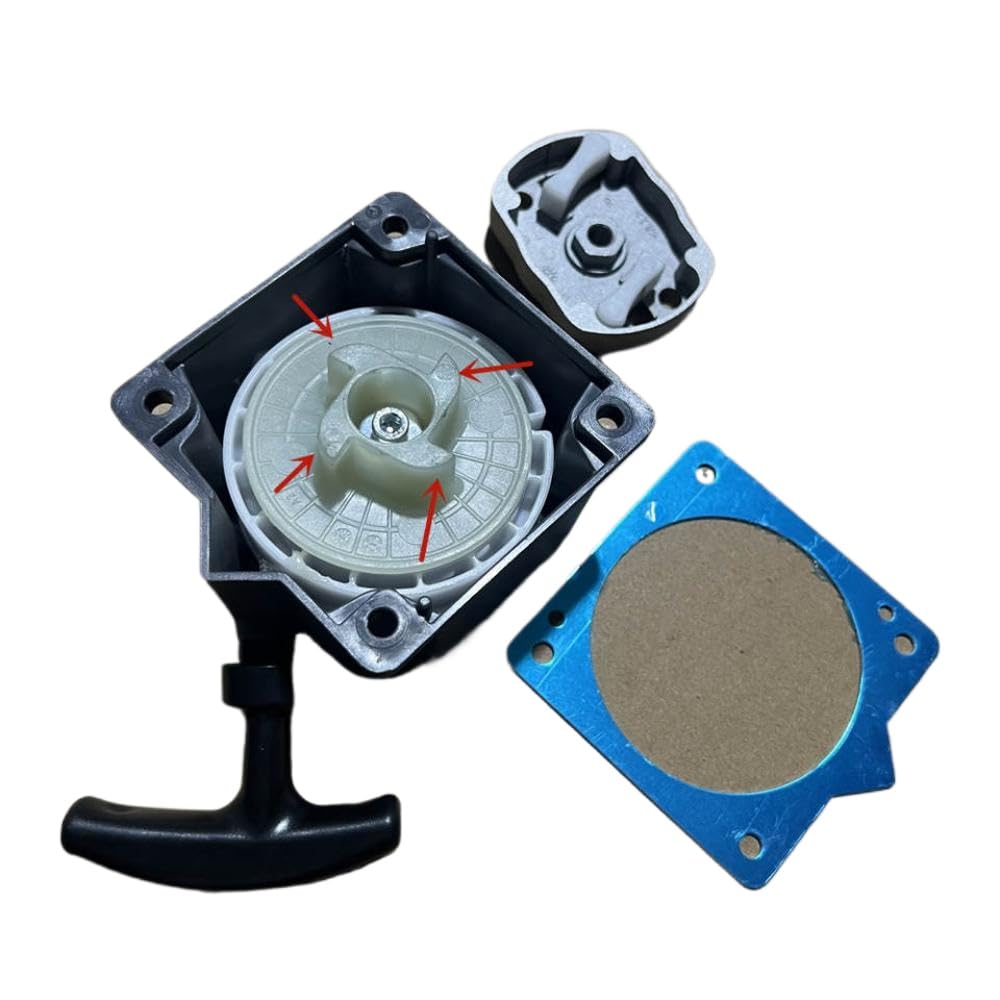 Recoil Starter Cup Gasket Compatible with Chainsaw Models BCH400 BCH400 400T Replacement Pull Start Cog Claw Part Number 61452042R(4 Teeth Easy Starter)
