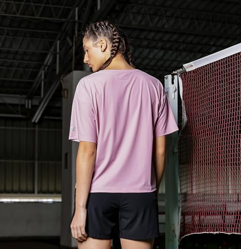 Image of XTEP Comfort Tech (Superior Comfort), Sports Elastic Tech (Superior Stretch), Regular Fit, Polyamide + Elastene, Short Sleeve, Running T-Shirt for Women