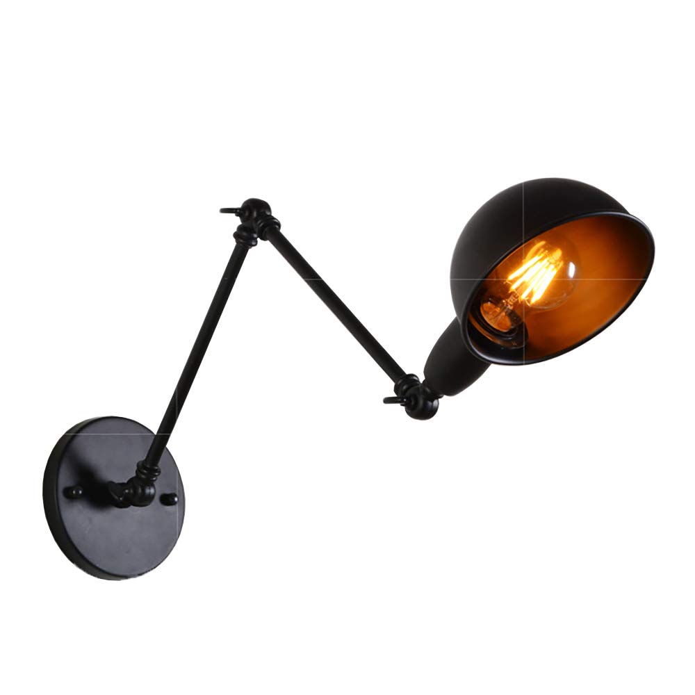 Lámpara De Pared Industrial Denton - Madera Y Metal, Para Bombilla E27, Estilo Vintage, Ideal Salón O Dormitorio