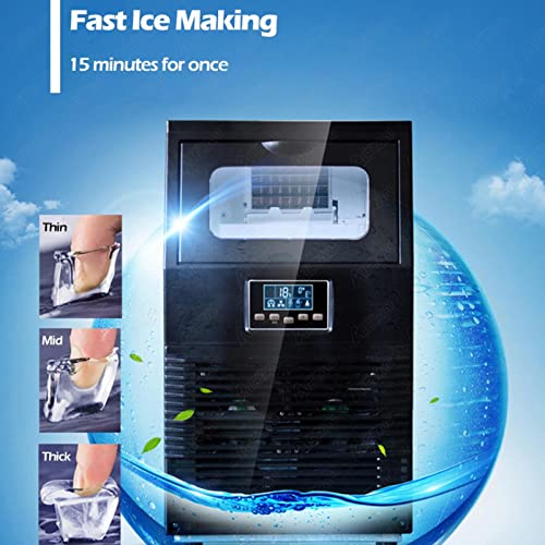 PanHuiWen Kommerzielle Eiswürfelmaschine 40 kg/24 Stunden EiswüRfelmaschine GroßE EiswüRfel Ice Maker mit LCD-Bedienfeld… – Bild 8