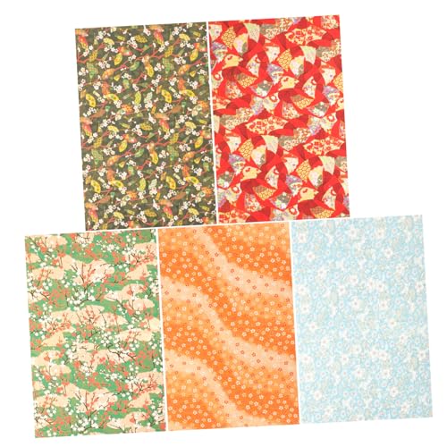HOMSFOU 5枚 和風デザイン包装紙 大判 包装用厚手ラッピングペーパー 手作りクラフト向け