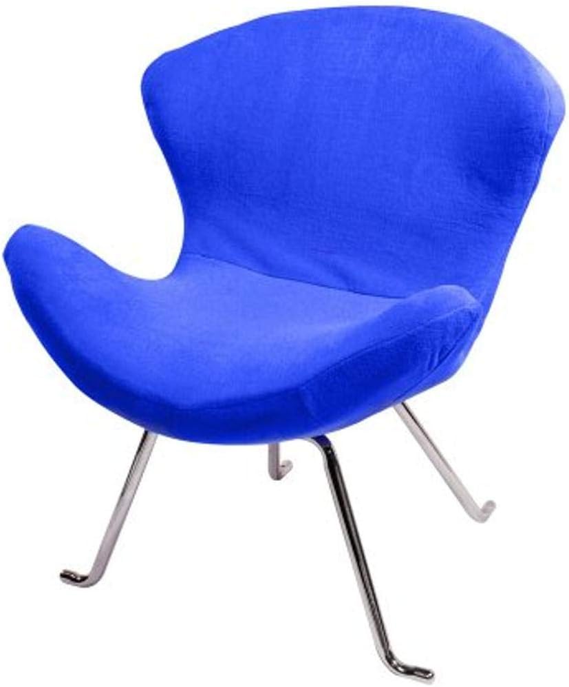 Walker Edison Ultra Soft Wing Chair, Dark Blue, Set of 2