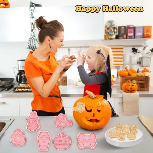 ZOOMPIL Halloween Ausstechformen Set Aus Kunststoff, Plätzchen Ausstecher Fondant Zubehör Backen für DIY Süßigkeiten Keks, 24 Stück – Ansicht 4
