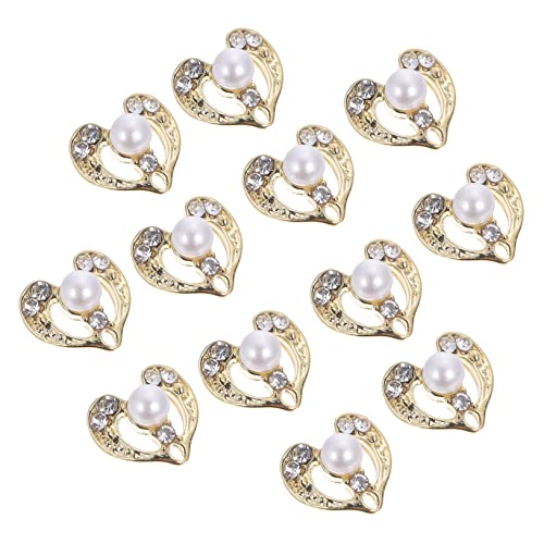 Mikinona DIY Manicure Jewelry Set Pcs Heart Shape Nail Studs Metal Nail Art Decorations Safe Material for Long-Lasting Use