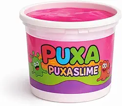 Puxa Slime - Geleca Elástica Divertida para Crianças - Brinquedo Sensorial que Estimula Criatividade e Alivia o Estresse (Rosa)