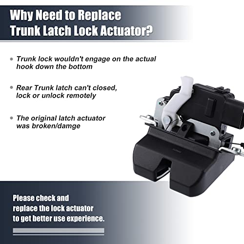 Image of X AUTOHAUX 81230-D9100 Power Tailgate Lift Gate Latch Assembly Rear Trunk Lock Actuator Motor for Kia Sportage 2017-2022