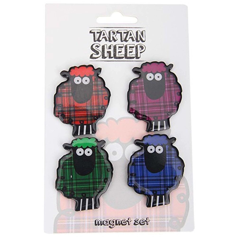 Heritage Of Scotland Green Scottish Multi Piper,Sheep,Nessie, Scottie And Highland Cow Magnet Sets (Green)