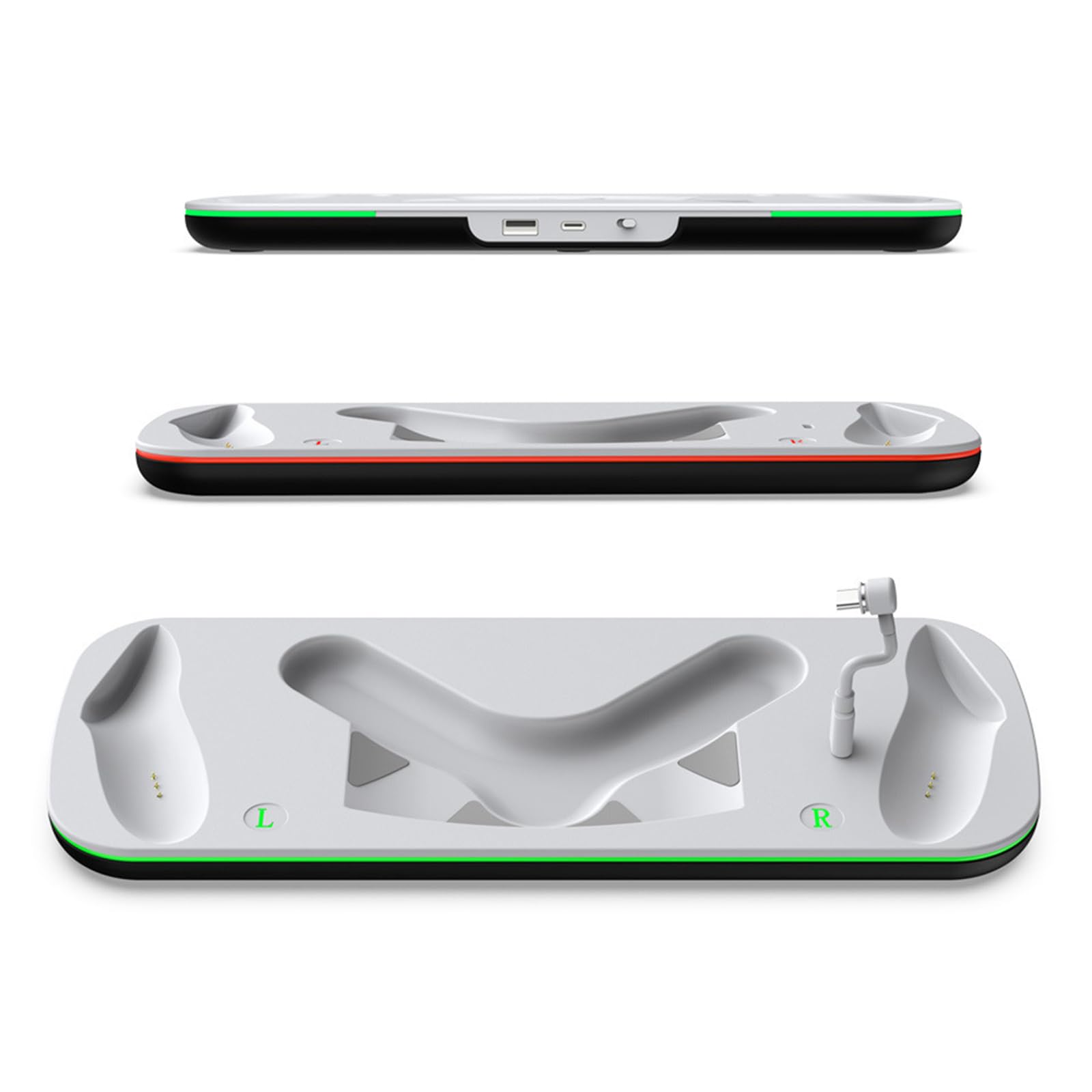 Base di ricarica per cuffie 3S e controller touch con indicatori LED Supporto di ricarica