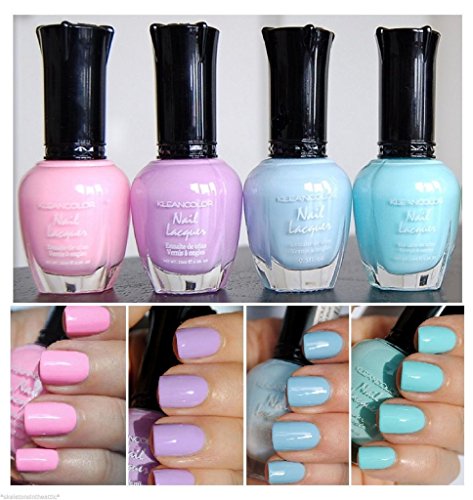 4 New Kleancolor PASTEL COLLECTION Nail Polish Lacquer Colors