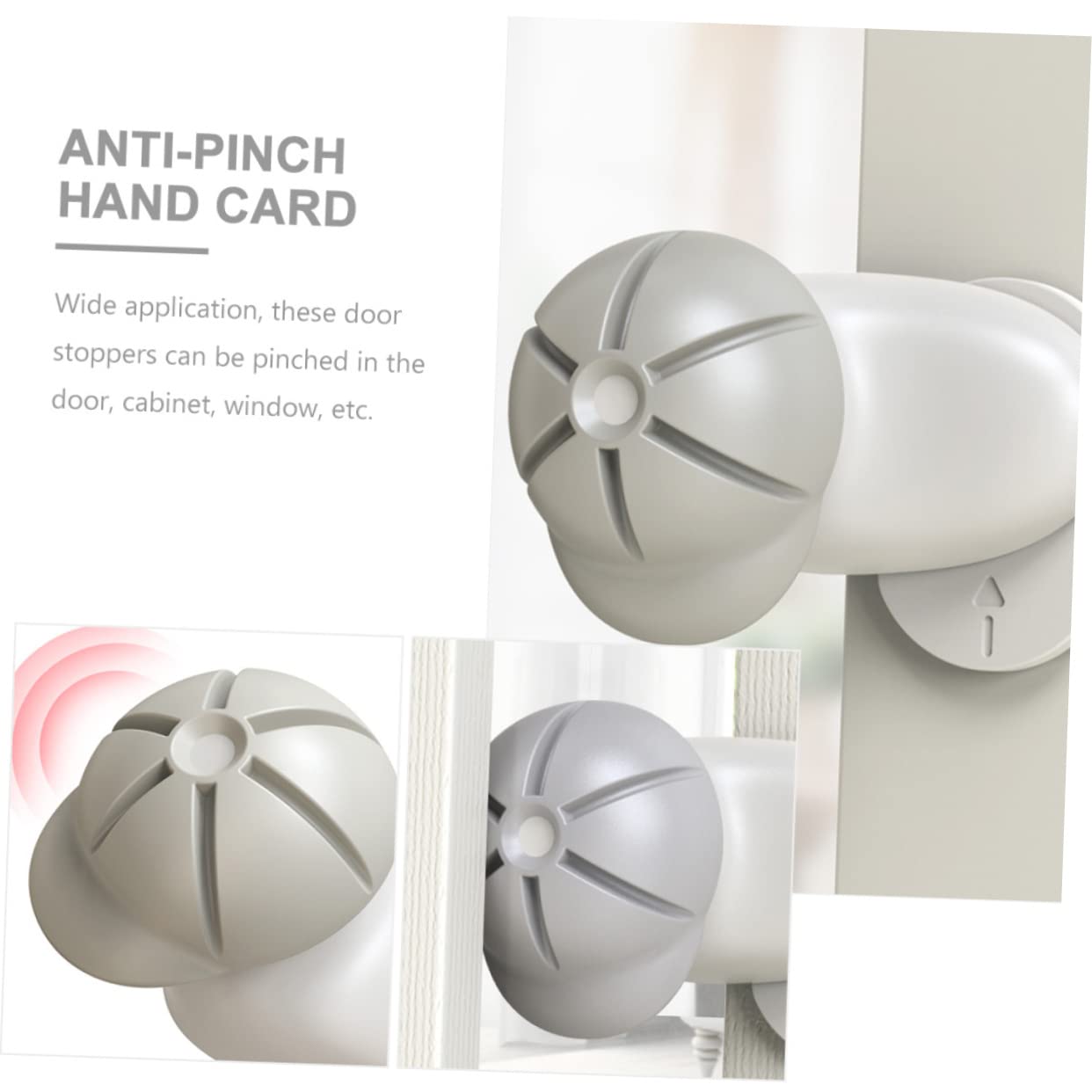 TOYANDONA 8 Piezas Tarjeta De Mano Antipinzamiento Cerraduras Magnéticas Para Armarios Protector De Puertas Protectores De Dedos Tpe (goma Blanda) Puerta De Bebe Niño Pequeño Bebé