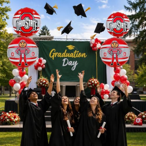 Ohio State Buckeyes Balloons-3 Pack-Mylar Party Decor-Havercamp by Havercamp - Used condition - Image 9