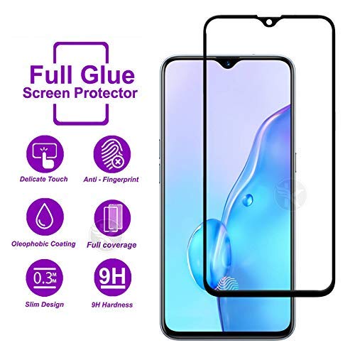 Image of Screen Protector for Realme X2 Pro (Black) Tempered Glass Edge-to-Edge 6D Screen Guard With Installation Kit