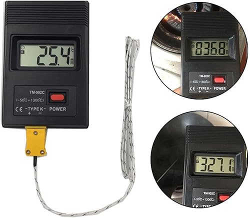 Miniatura 4 de Digital Thermocouple Temperature Thermometer Portable Digital K Type Thermoemter, TM-902C LCD K-Type Digital Thermometer with -50C to 1300C