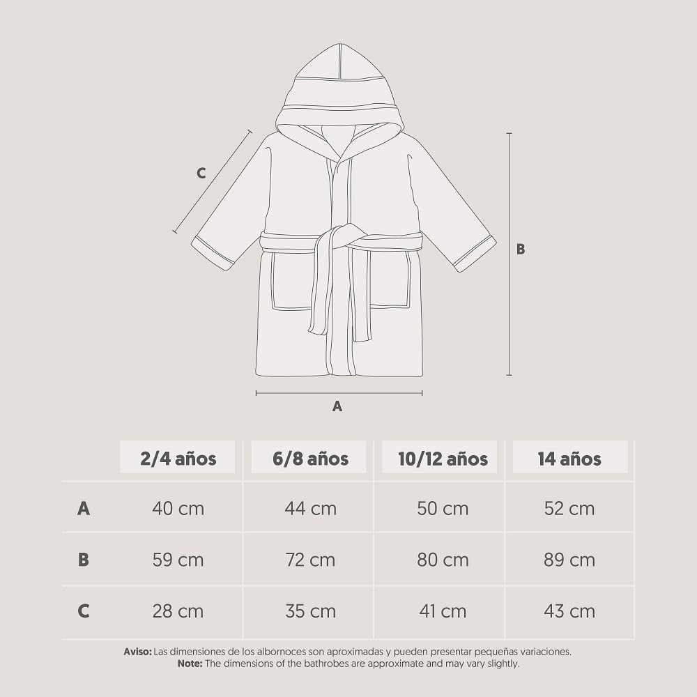 Interbaby Albornoz Liso Unisex Albornoz infantil Bebé-Niños